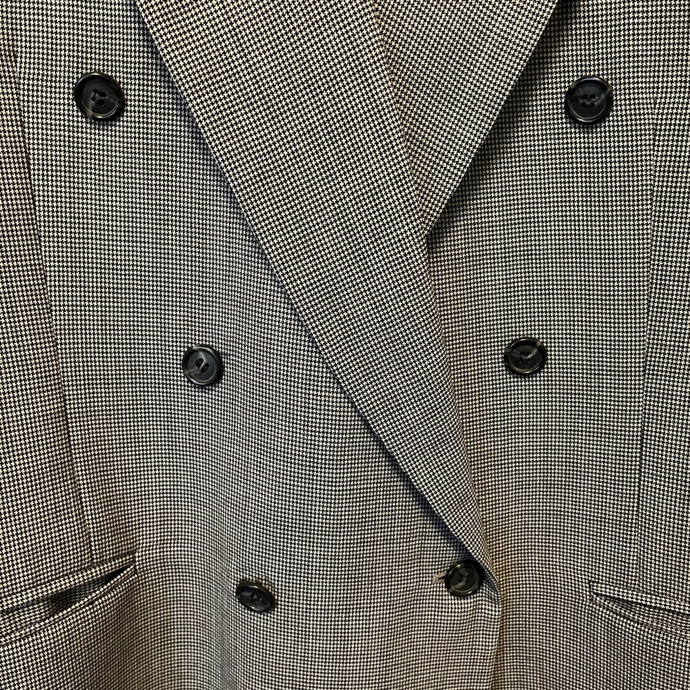 Vintage Givenchy Wool Blazer Mens Navy Double Breasted Sport Coat Jacket - Picture 4 of 4